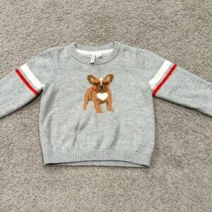 Janie and Jack bulldog  2T sweater